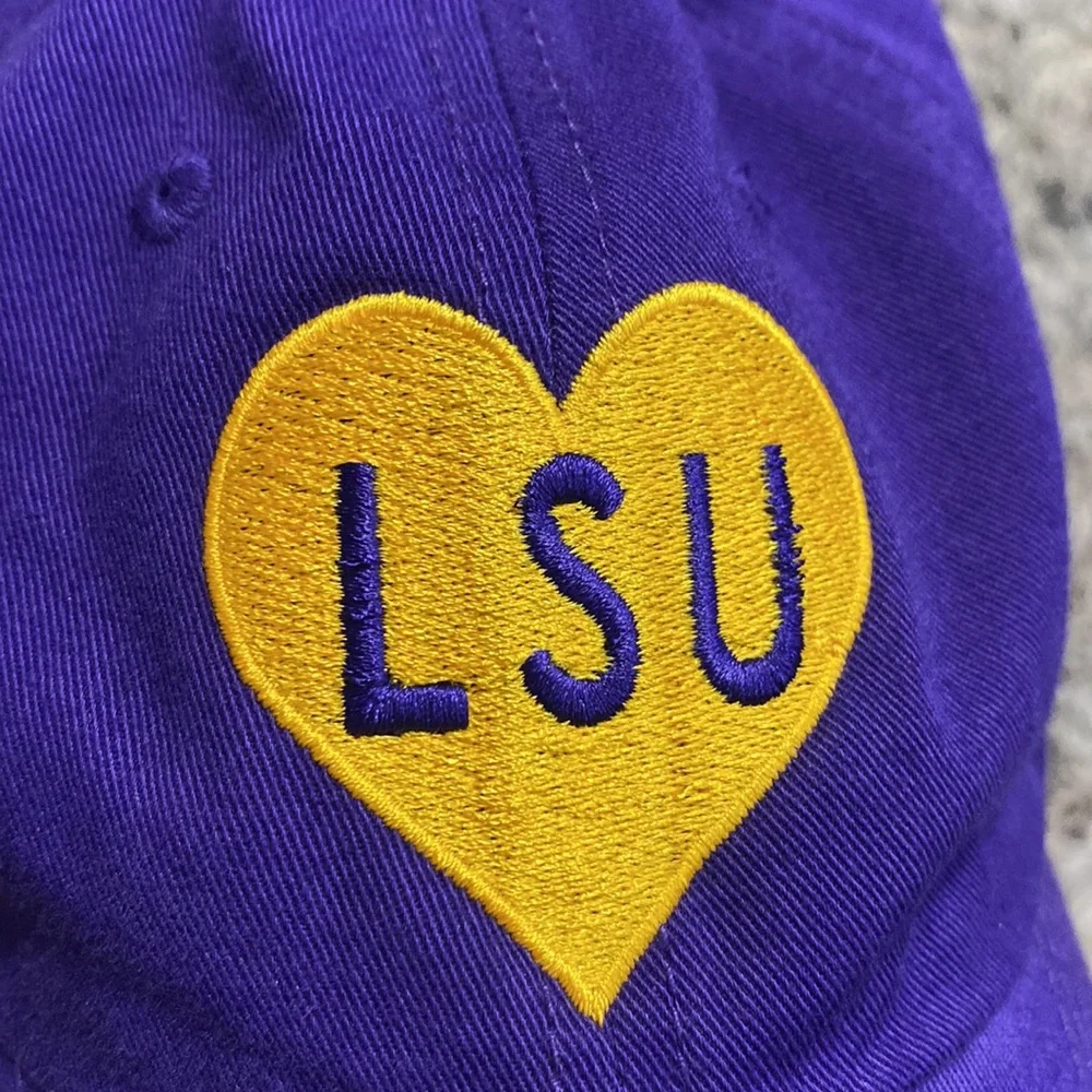 LSU, Louisiana State University, purple, gold adjustable cap - Picture 2 of 7